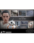 Hot Toys MMS337 Star Wars VII 7 The Force Awakens BB-8 & Rey ( Daisy Ridley ) 1/6 Collectible Figurines Set
