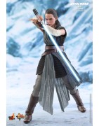 Hot Toys MMS446 Star War Episode VIII Les Derniers Jedi Rey ( Daisy Ridley ) Jedi Training 1/6 Collectible Figurine 28cm