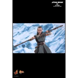 Hot Toys MMS446 Star War Episode VIII Les Derniers Jedi Rey ( Daisy Ridley ) Jedi Training 1/6 Collectible Figurine 28cm