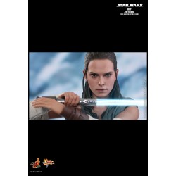 Hot Toys MMS446 Star War Episode VIII Les Derniers Jedi Rey ( Daisy Ridley ) Jedi Training 1/6 Collectible Figurine 28cm