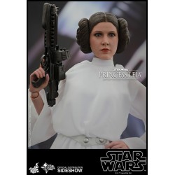 Hot Toys MMS298 Star Wars Ep. IV Un Nouvel Espoir Princesse Leia Carrie Fisher 1/6 Collectible Figurine 26cm