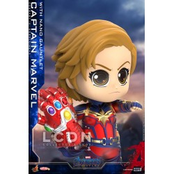 Hot Toys COSB680 Avengers Endgame Captain Marvel avec Nano Gauntlet Cosbaby (S) Bobble-Head Collectible 10cm