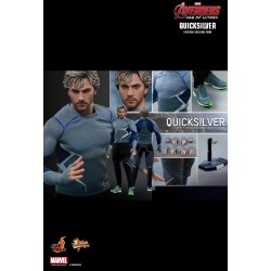 Hot Toys MMS302 Avengers Age of Ultron Quicksilver Aaron Taylor-Johnson 12" 30cm Collectible Figurine