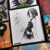 Shikishi exclusif d'Alita / Gunnm autographe signé par l'auteur Yukito Kishiro lors du salon de BD d'angoulème 2020