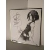 Shikishi exclusif d'Alita / Gunnm autographe signé par l'auteur Yukito Kishiro lors du salon de BD d'angoulème 2020