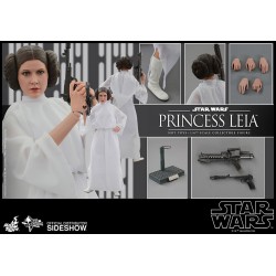 Hot Toys MMS298 Star Wars Ep. IV Un Nouvel Espoir Princesse Leia Carrie Fisher 1/6 Collectible Figurine 26cm