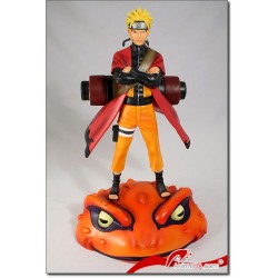 Statue en résine de Naruto en mode Sennin sur Gamakichi