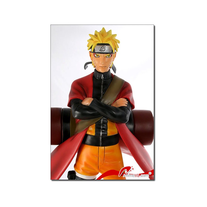 Statue en résine de Naruto en mode Sennin sur Gamakichi