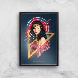 Wonder Woman Welcome To The 80s Giclee Art Print : A3 Black Frame