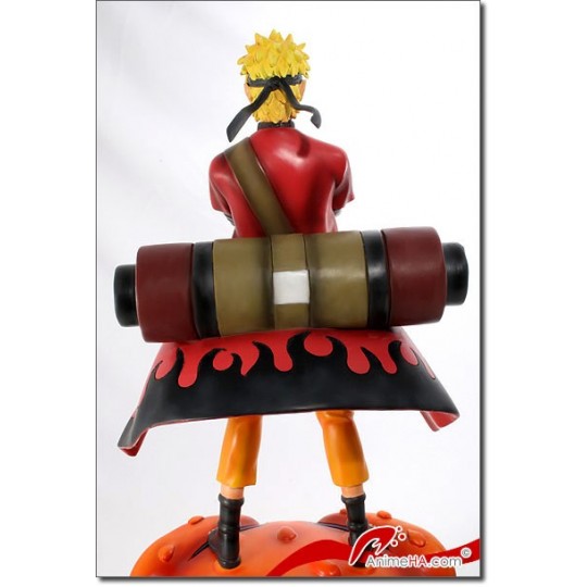 Statue en résine de Naruto en mode Sennin sur Gamakichi