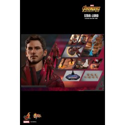 Hot Toys MMS539 Avengers Infinity War Star-Lord Chris Pratt 1/6 Collectible Figurine 31cm