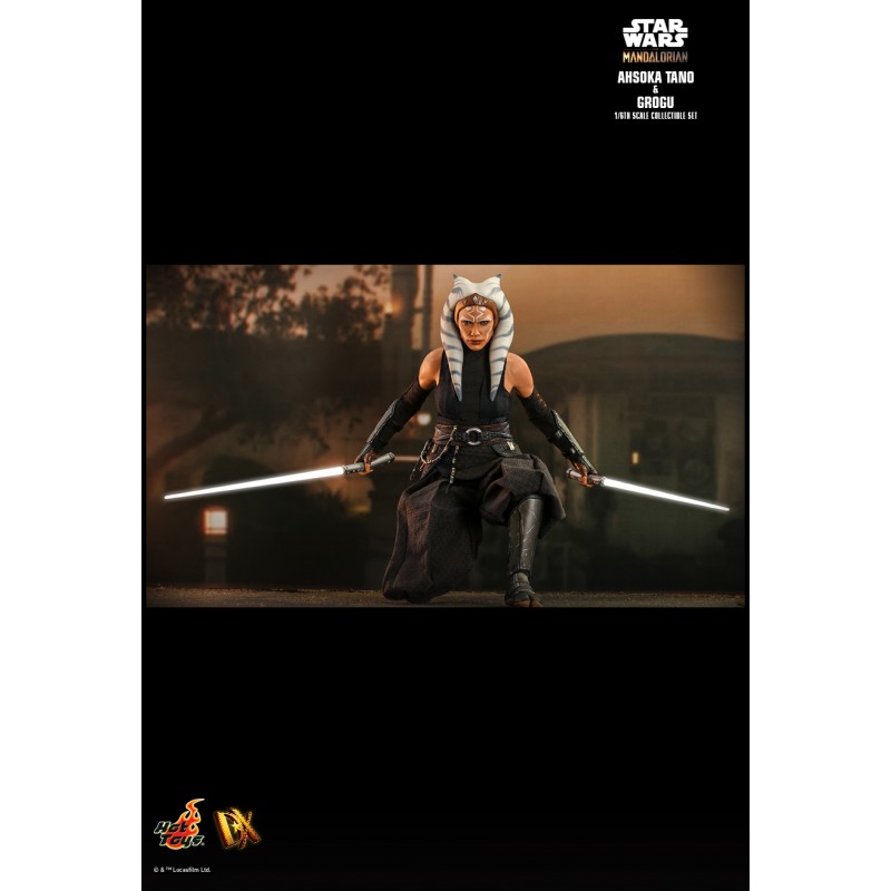 Hot Toys DX21 Star Wars The Mandalorian Action Figurine 1/6 Ahsoka Tano & Grogu Collectible Set 28cm & 6cm