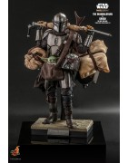 Hot Toys TMS052 Star Wars The Mandalorian Action Figurine 1/6 The Mandalorian & Grogu Collectible Set (Deluxe Version) 30cm