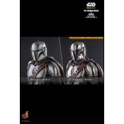 Hot Toys TMS052 Star Wars The Mandalorian Action Figurine 1/6 The Mandalorian & Grogu Collectible Set (Deluxe Version) 30cm