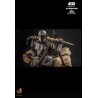 Hot Toys TMS052 Star Wars The Mandalorian Action Figurine 1/6 The Mandalorian & Grogu Collectible Set (Deluxe Version) 30cm