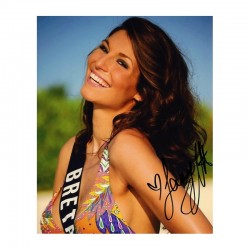 Autographe de Laury THILLEMAN - Miss France 2011 / Miss Univers 2011 - 20x25
