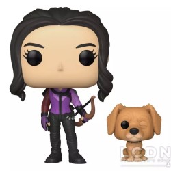 Funko Pop - 1212 - Hawkeye POP & Buddy Télévision Kate Bishop w/Lucky the Pizza Dog Vinyle Figurine 10cm