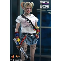 Hot Toys MMS566 Birds of Prey Harley Quinn Margot Robbie Caution Tape Jacket Version 1/6 Collectible Figurine 29cm