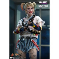 Hot Toys MMS566 Birds of Prey Harley Quinn Margot Robbie Caution Tape Jacket Version 1/6 Collectible Figurine 29cm