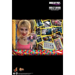 Hot Toys MMS566 Birds of Prey Harley Quinn Margot Robbie Caution Tape Jacket Version 1/6 Collectible Figurine 29cm