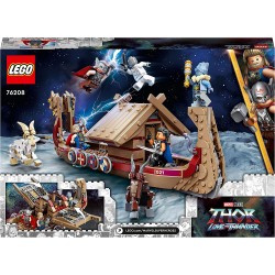 Lego 76208 Marvel Le Drakkar de Thor, Jouet à Construire de Bateau avec Minifigurines Avengers et Stormbreaker