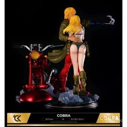 Cobra Space Adventures Diorama Cobra & Dominique avec Airbike 1/6 Statue 35cm (Version Planète Froide) 85/100