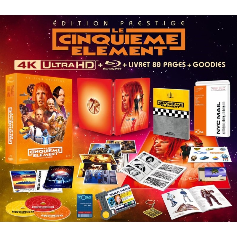 Coffret Le Cinquième élément Édition Prestige Limitée Exclusivité Fnac Steelbook Blu-ray 4K Ultra HD /1000ex