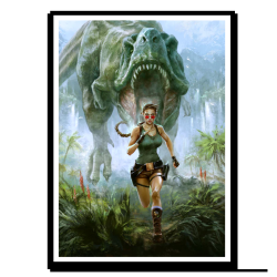 Autographe d'Inna VJUZHANINA - Lara Croft - Art print Limited Edition signed (xx/50)- "Lost Valley"