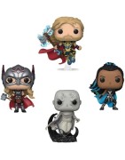 Funko Pop - Coffret de 4 figurines POP Thor 4 : Love and Thunder Thor, Mighty Thor, Valkyrie & Gorr US Exclusive Pop !