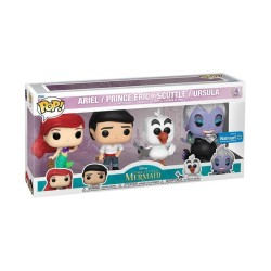 Funko Pop - Pack 4 - La petit sirène : Ariel / Prince Eric / Eurêka / Ursula