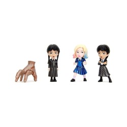 Figurines Mercredi Wednesday Diecast Nano Metalfigs Wave 1. Produit officiel par Jada Toys. (x3 à l'unité)