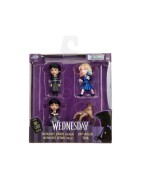 Figurines Mercredi Wednesday Diecast Nano Metalfigs Wave 1. Produit officiel par Jada Toys. (x3 à l'unité)