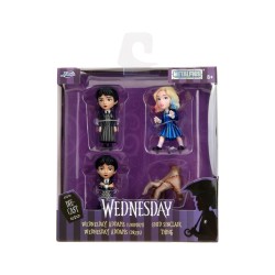Figurines Mercredi Wednesday Diecast Nano Metalfigs Wave 1. Produit officiel par Jada Toys. (x3 à l'unité)