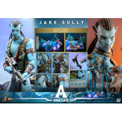 Hot Toys MMS684 Avatar: La Voie de l'eau Collectible Action Figurine 1/6 Jake Sully (Deluxe Version) 45cm