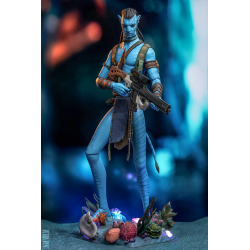 Hot Toys MMS684 Avatar: La Voie de l'eau Collectible Action Figurine 1/6 Jake Sully (Deluxe Version) 45cm