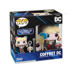 Funko Pop - 301 - DC Harley Quinn : Harley Quinn coffret DC avec stylo et porte clés