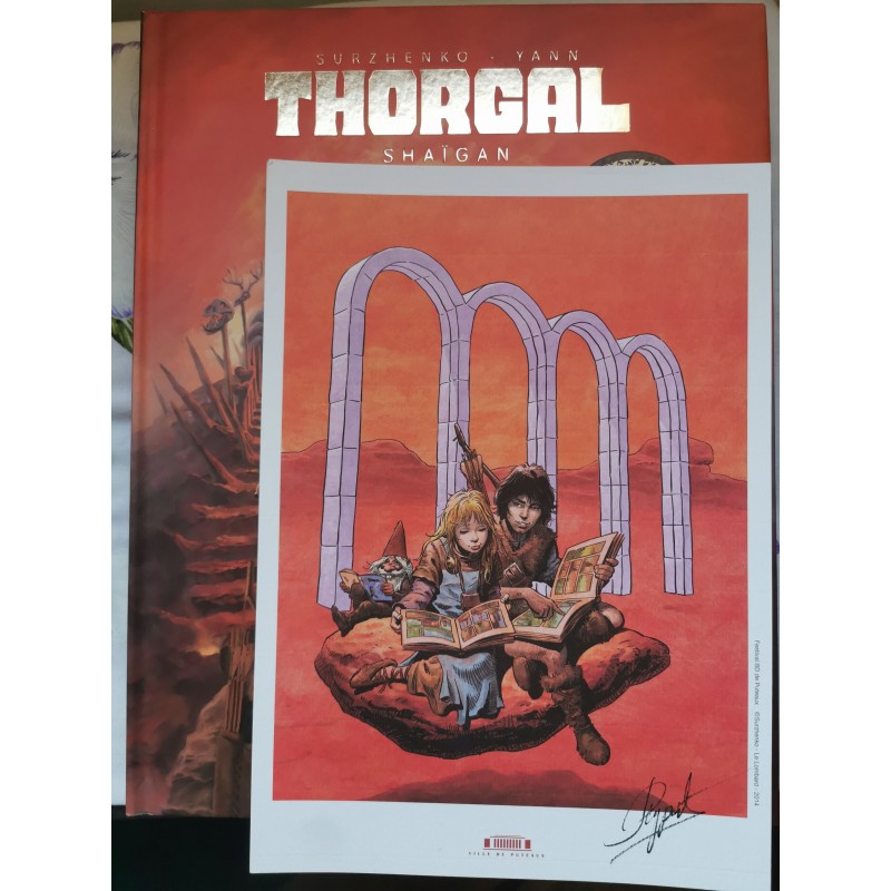 Thorgal - Les Mondes De Thorgal - : Thorgal Saga - Shaïgan - Surzhenko/Yann avec un ex-Libris signé par Grzegorz Rosinski